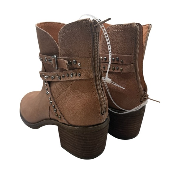 Lucky Brand Callam Studded Strap Bootie NWOB Size 6.5 / 7 Brown Heel Boot - Picture 14 of 15
